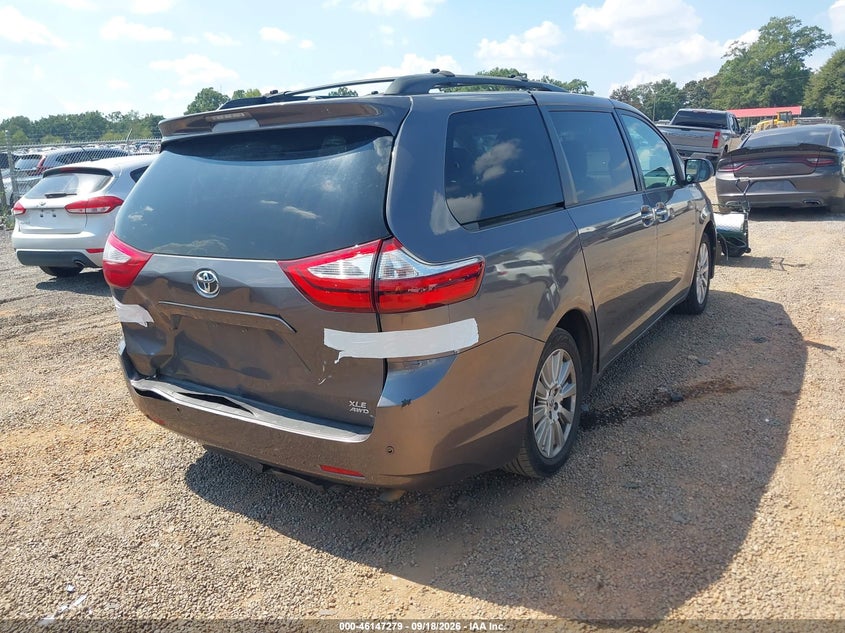 Vin: 5tddz3dc6hs179702, lot: 46647036, toyota sienna xle 7 passenger 20174