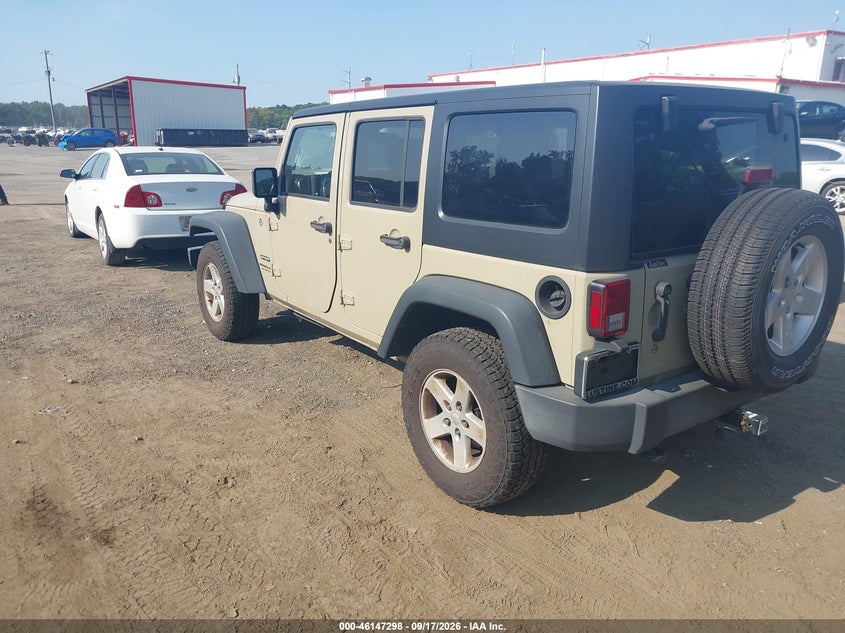 Vin: 1c4bjwdgxhl598365, lot: 46647055, jeep wrangler unlimited sport 4x4 20173