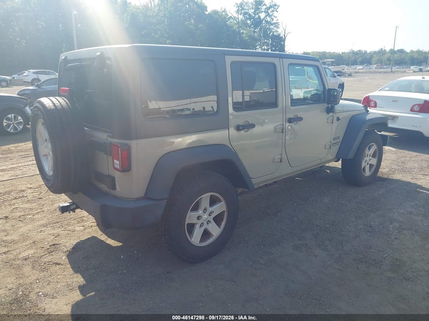 Vin: 1c4bjwdgxhl598365, lot: 46647055, jeep wrangler unlimited sport 4x4 20174