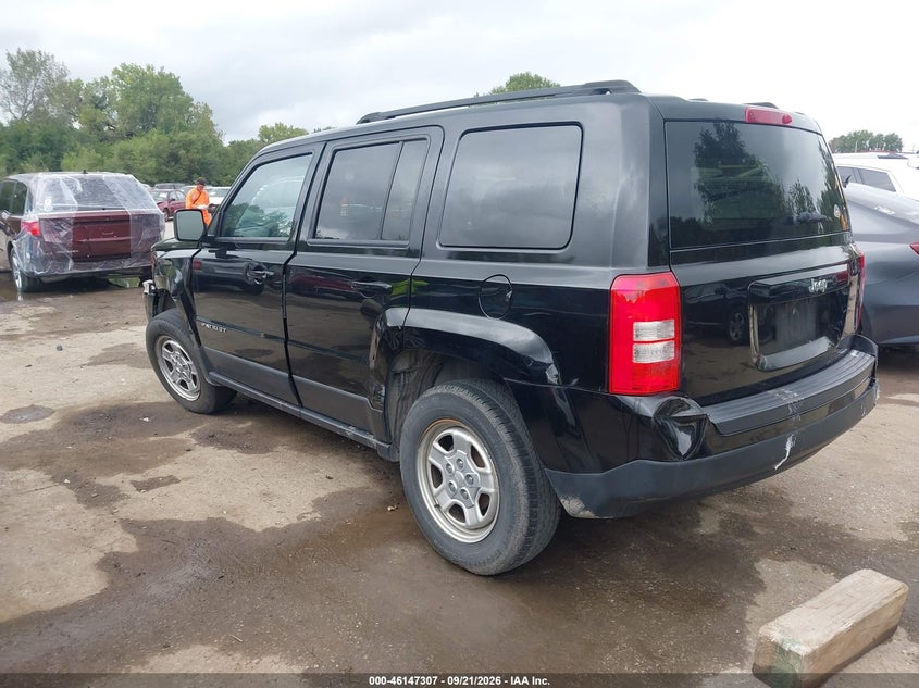 Vin: 1c4njpba9hd150307, lot: 46647064, jeep patriot sport fwd 20173