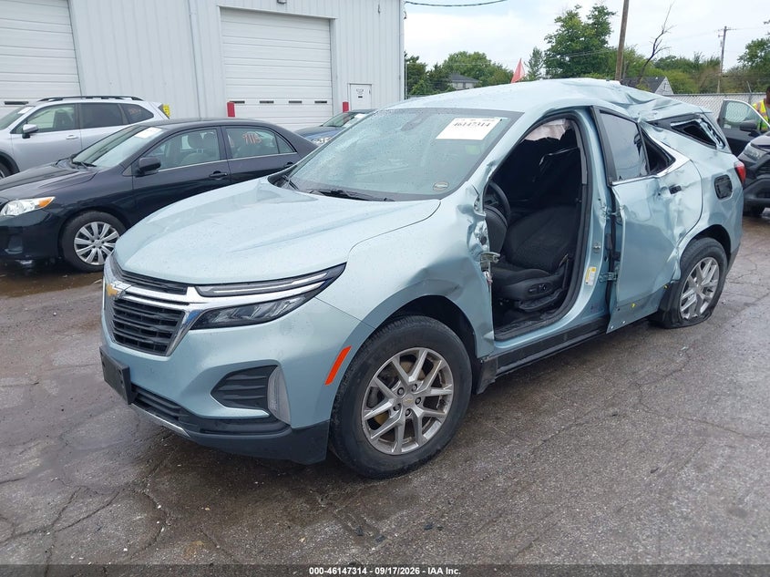 Vin: 2gnaxkev4n6141045, lot: 46647071, chevrolet equinox fwd lt 20222