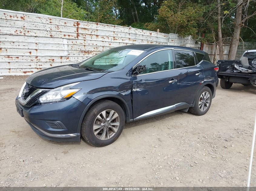 2015 Nissan Murano, Left Side, IAAI, VIN 5N1AZ2MH8FN284569 — photo 2