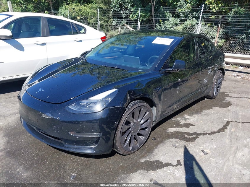 2023 Tesla Model 3, Left Side, IAAI, VIN 5YJ3E1EC9PF594929 — photo 2