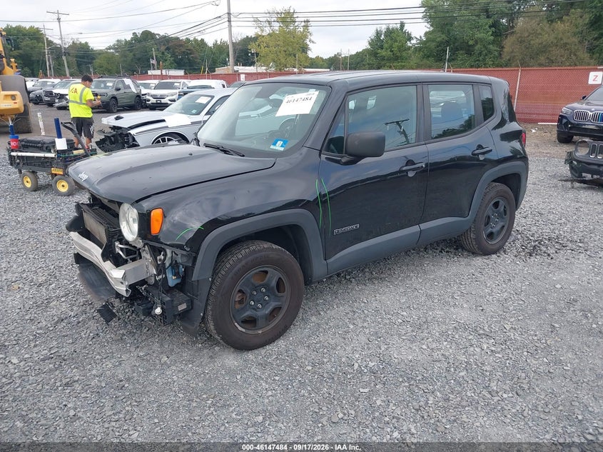 Vin: zaccjbat8gpd10819, lot: 46647241, jeep renegade sport 20162