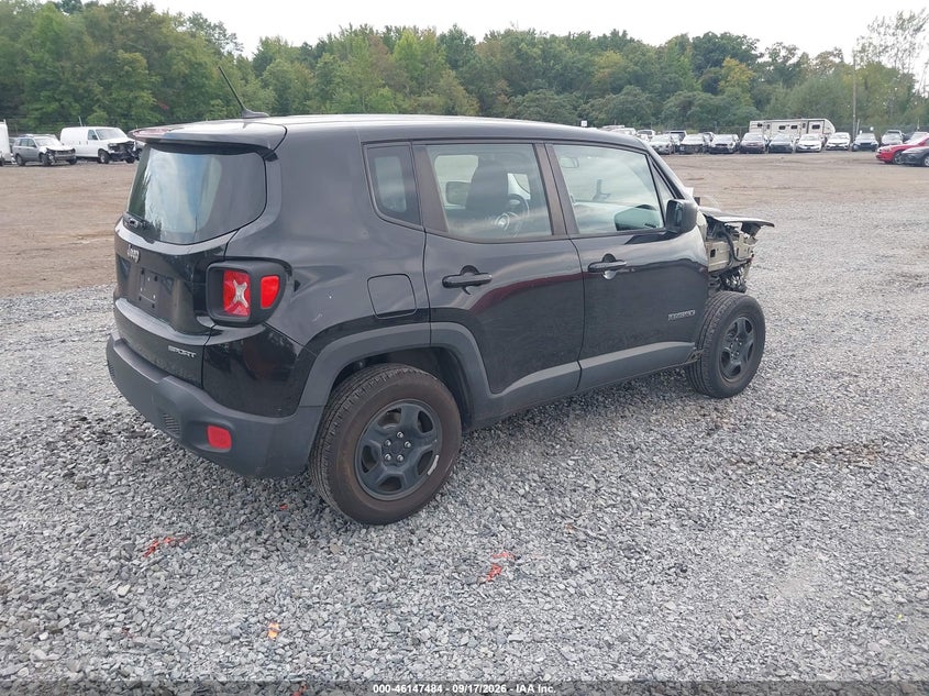 Vin: zaccjbat8gpd10819, lot: 46647241, jeep renegade sport 20164