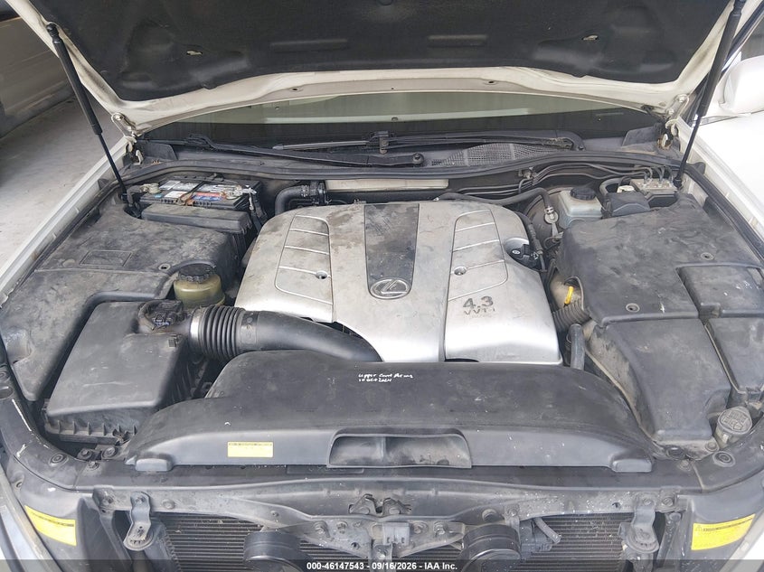 LEXUS LS 430 2001 VIN JTHBN30F910006122