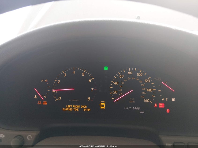 LEXUS LS 430 2001 VIN JTHBN30F910006122