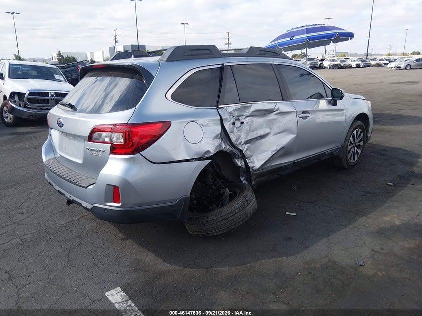 Vin: 4s4bsanc7h3232256, lot: 46647392, subaru outback 2.5i limited 20174