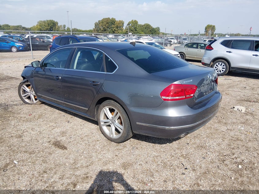 Vin: 1vwcn7a31ec049758, lot: 46647448, volkswagen passat 2.0l tdi sel premium 20143