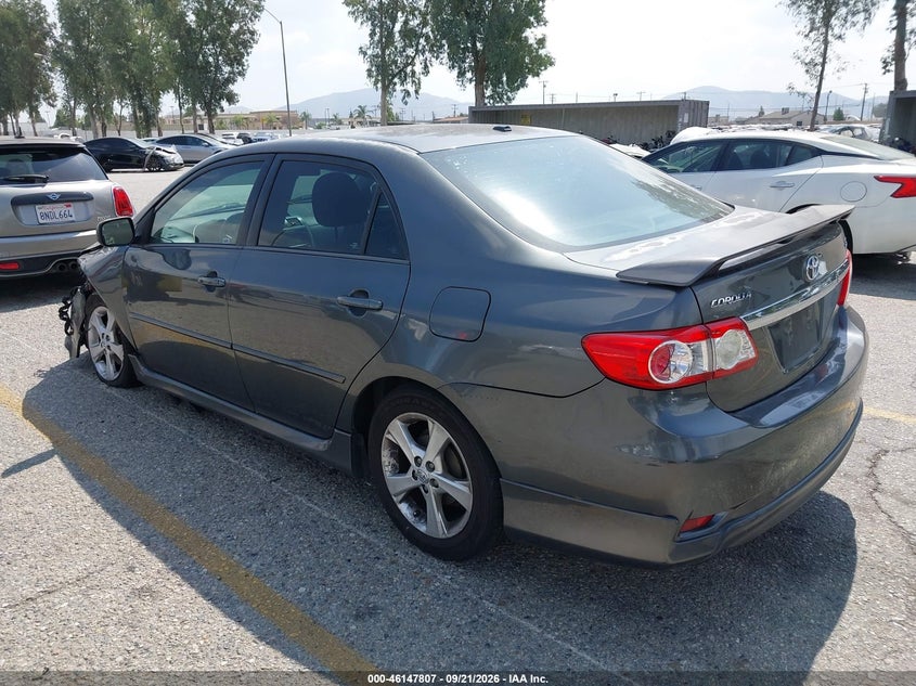 Vin: 2t1bu4ee5cc829505, lot: 46647564, toyota corolla s 20123