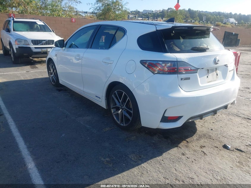 Vin: jthkd5bh6f2250741, lot: 46647675, lexus ct 200h 20153