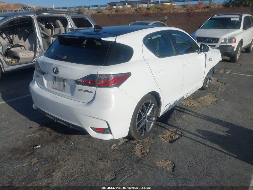 Vin: jthkd5bh6f2250741, lot: 46647675, lexus ct 200h 20154