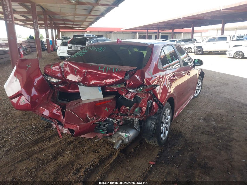 Vin: 5yfb4mde6tp407678, lot: 46647953, toyota corolla le 20264