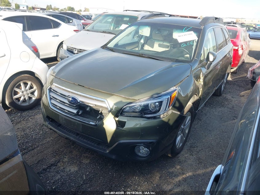 Vin: 4s4bsacc6h3308102, lot: 46648065, subaru outback 2.5i premium 20172