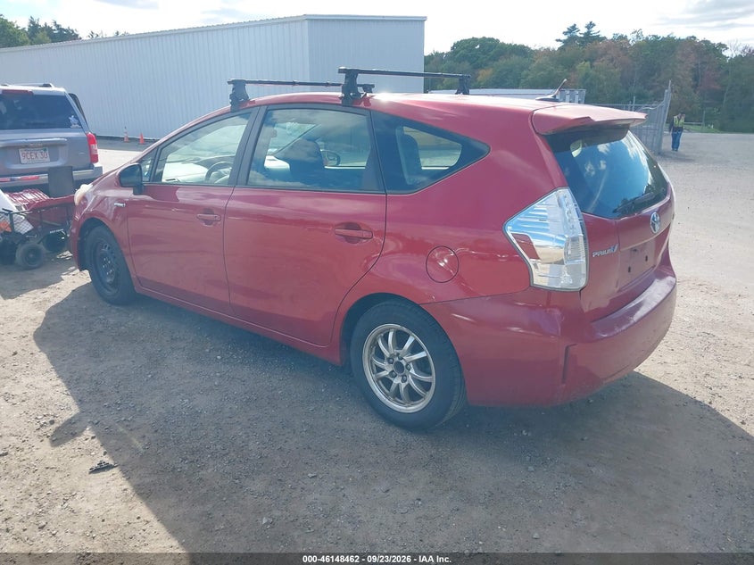 Vin: jtdzn3eu7c3154276, lot: 46648219, toyota prius v three 20123