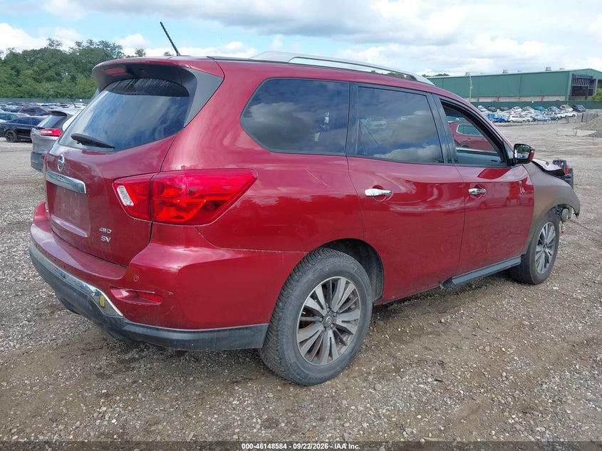 Vin: 5n1dr2mm7hc904627, lot: 46648340, nissan pathfinder sv 20174