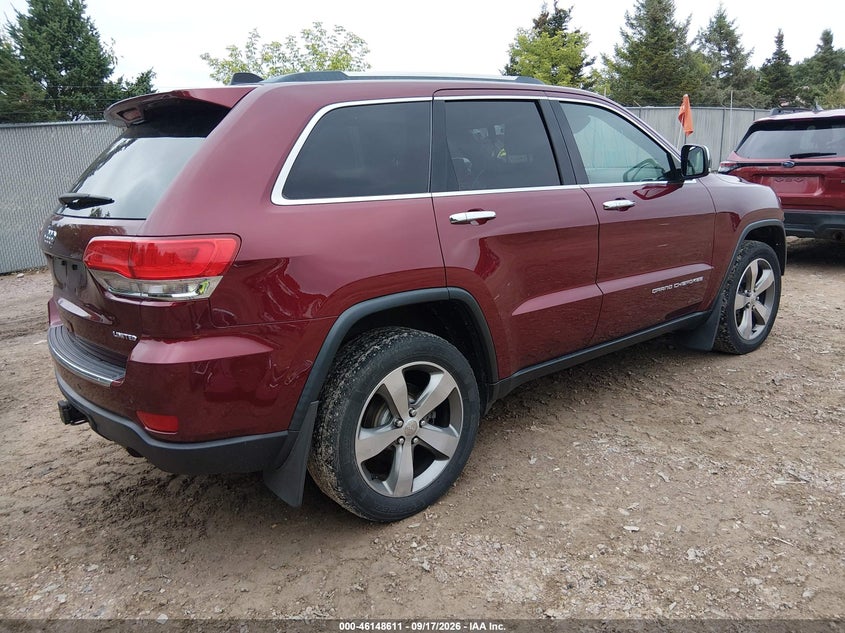 Vin: 1c4rjfbg9gc452250, lot: 46648368, jeep grand cherokee limited 20164