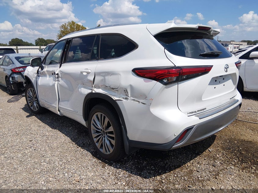 Vin: 5tdfzrbh2ns183039, lot: 46648380, toyota highlander platinum 20223