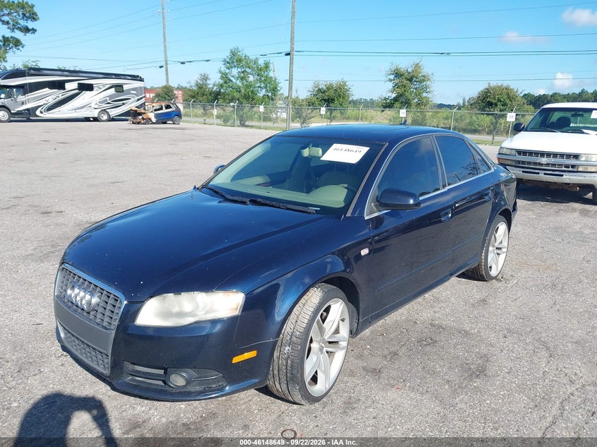 AUDI A4 2008 VIN WAUDF78E18A071266