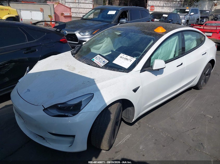 Vin: 5yj3e1ea7mf976919, lot: 46648428, tesla model 3 standard range plus 20212