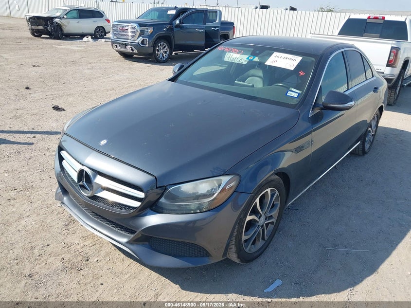 Vin: 55swf4jb1fu072575, lot: 46648656, mercedes-benz c 300 20152