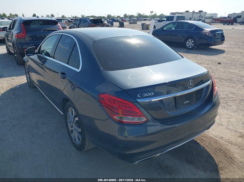 Vin: 55swf4jb1fu072575, lot: 46648656, mercedes-benz c 300 20153