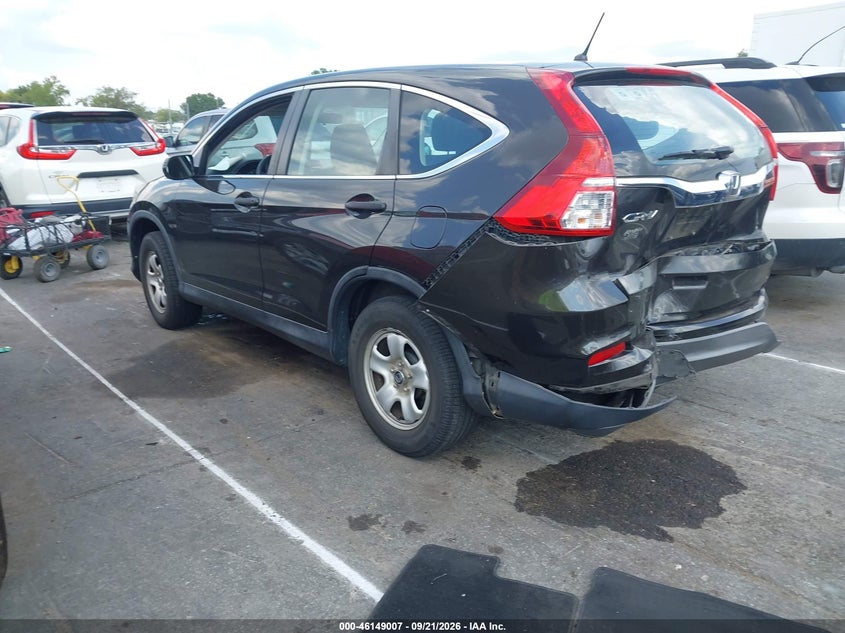Vin: 2hkrm3h34fh530446, lot: 46648764, honda cr-v lx 20153