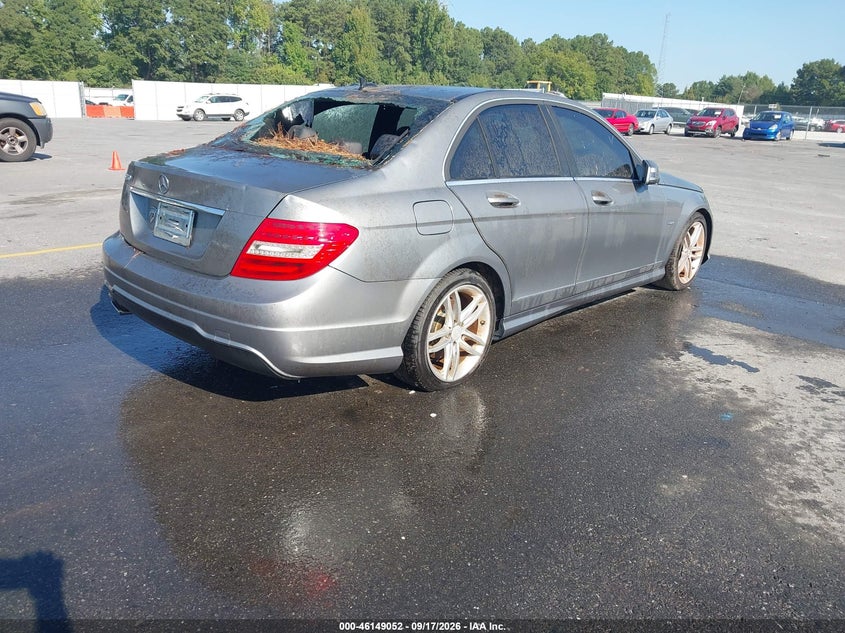Vin: wddgf4hb7cr227895, lot: 46648809, mercedes-benz c 250 sport 20124
