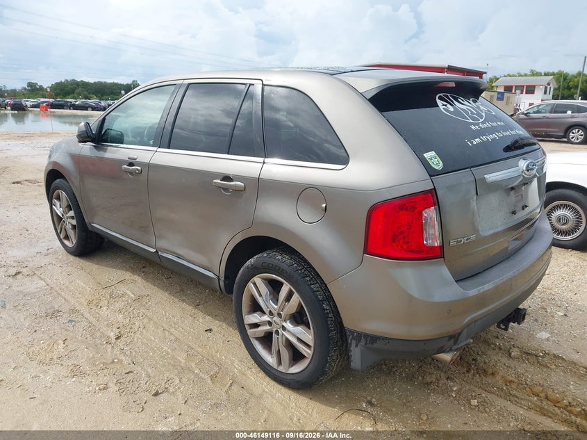 Vin: 2fmdk3kc6dba25473, lot: 46648873, ford edge limited 20133