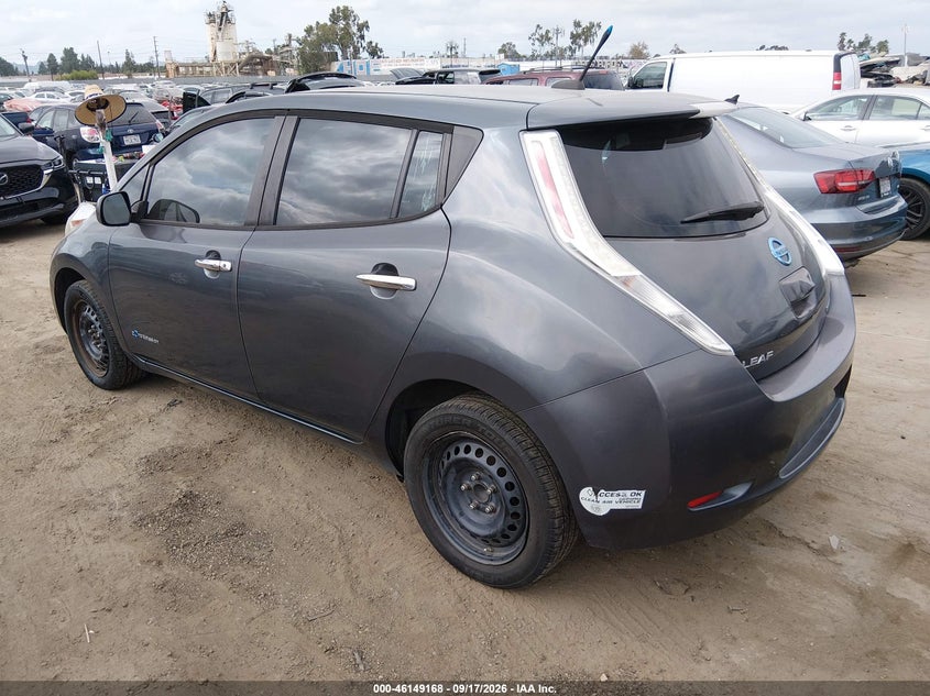 Vin: 1n4az0cp1dc412957, lot: 46648925, nissan leaf s 20133