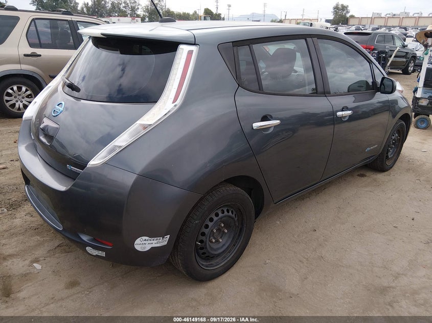 Vin: 1n4az0cp1dc412957, lot: 46648925, nissan leaf s 20134