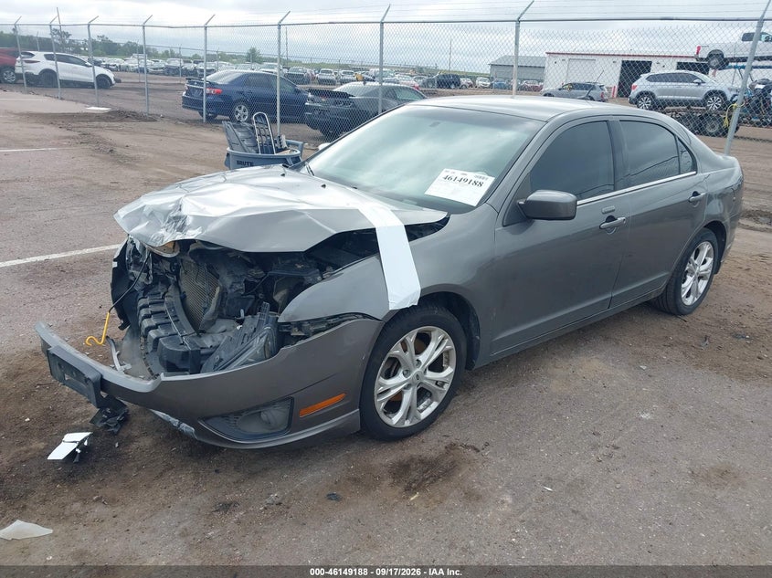 Vin: 3fahp0ha6cr306299, lot: 46648945, ford fusion se 20122