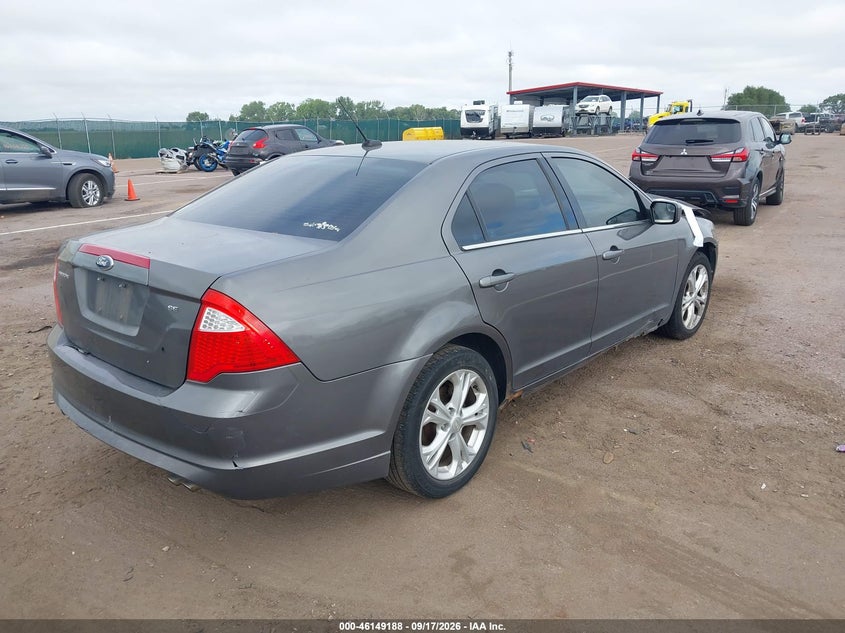 Vin: 3fahp0ha6cr306299, lot: 46648945, ford fusion se 20124