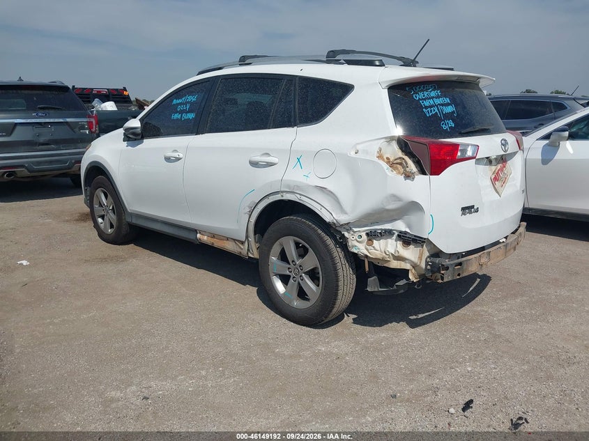 Vin: 2t3wfrev9fw178642, lot: 46648949, toyota rav4 xle 20153