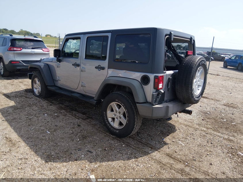 Vin: 1c4bjwdg0dl700007, lot: 46649104, jeep wrangler unlimited sport 20133