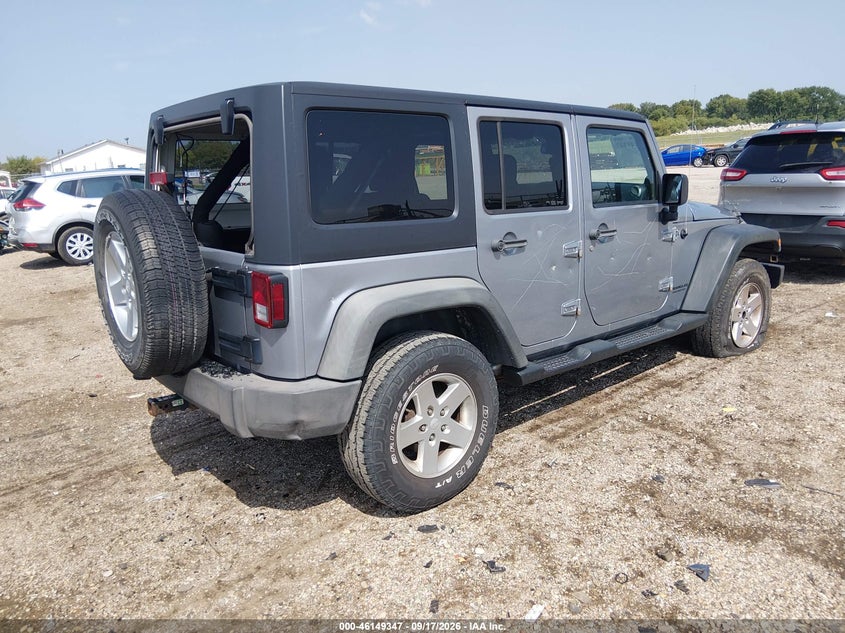 Vin: 1c4bjwdg0dl700007, lot: 46649104, jeep wrangler unlimited sport 20134