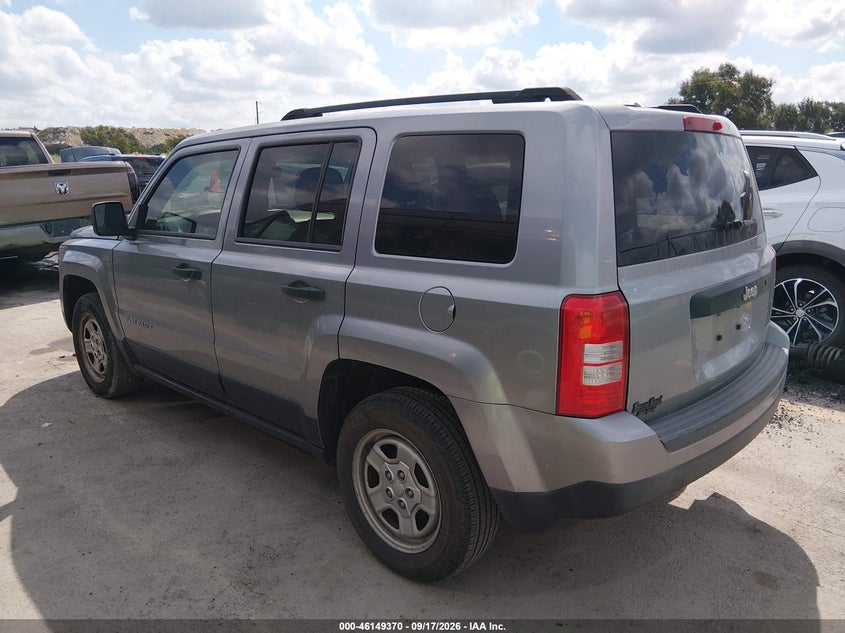 Vin: 1c4njpbb6fd349854, lot: 46649127, jeep patriot sport 20153