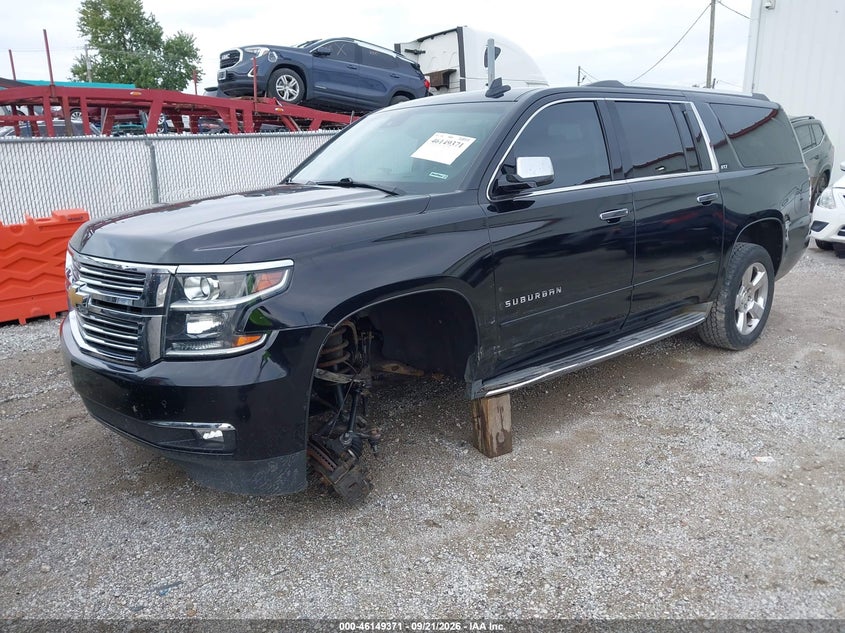 Vin: 1gnskkkc2fr551693, lot: 46649129, chevrolet suburban 1500 ltz 20152