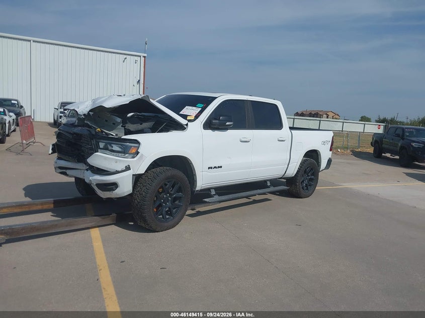 Vin: 1c6srfjt8nn306889, lot: 46649172, ram 1500 laramie  4x4 5'7 box 20222