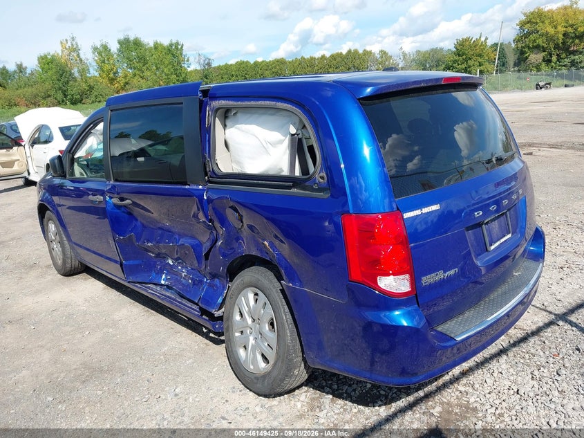 Vin: 2c4rdgbg6kr664925, lot: 46649182, dodge grand caravan se 20193