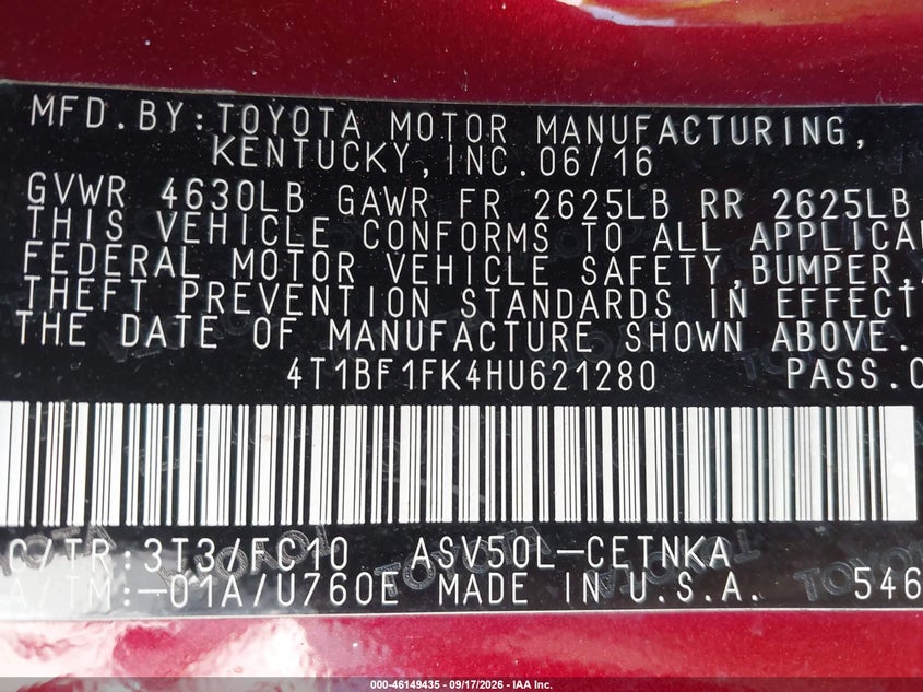 TOYOTA CAMRY - zdjęcie 9