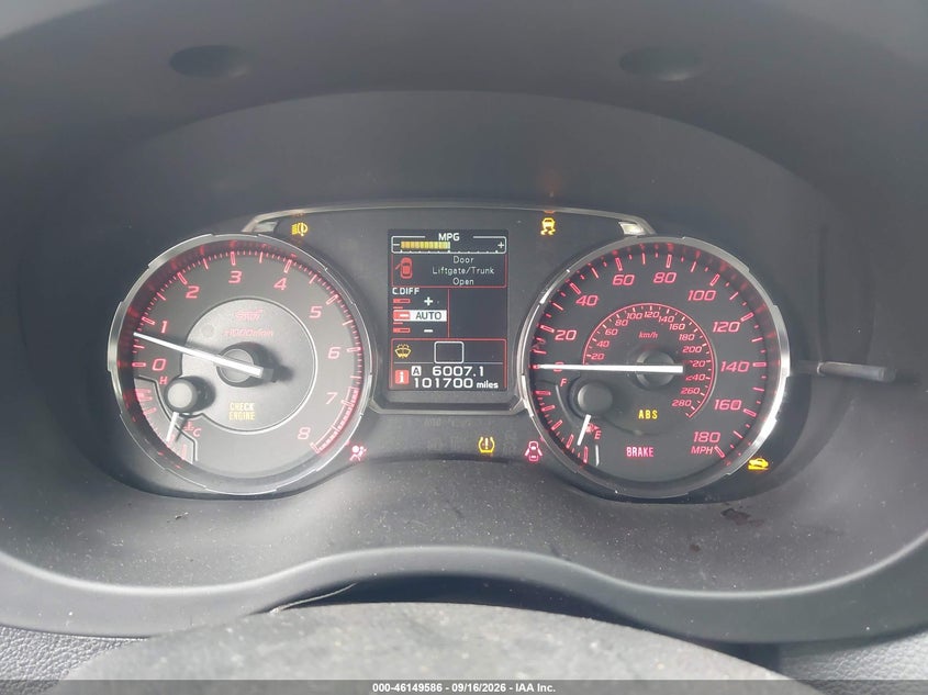 SUBARU WRX STI 2015 VIN JF1VA2L69F9814186