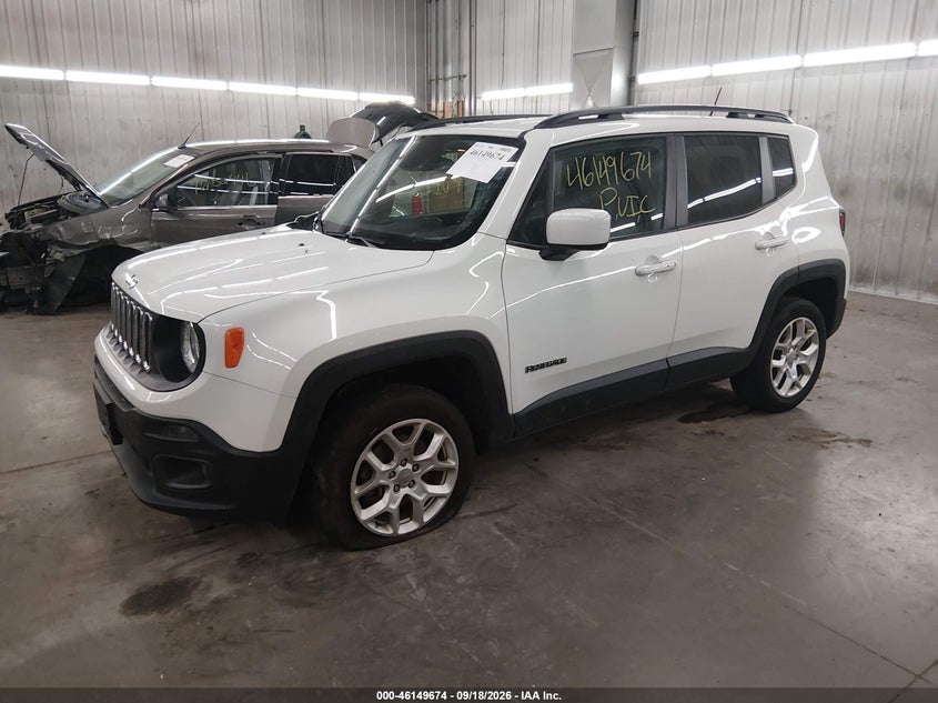 Vin: zaccjbbb9hpg32666, lot: 46649431, jeep renegade latitude 4x4 20172