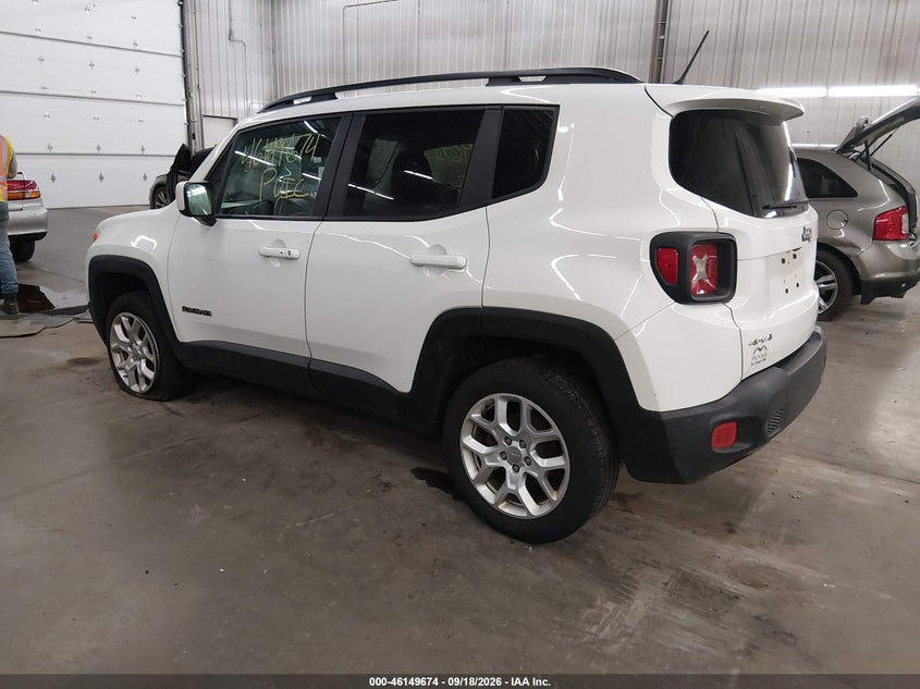 Vin: zaccjbbb9hpg32666, lot: 46649431, jeep renegade latitude 4x4 20173