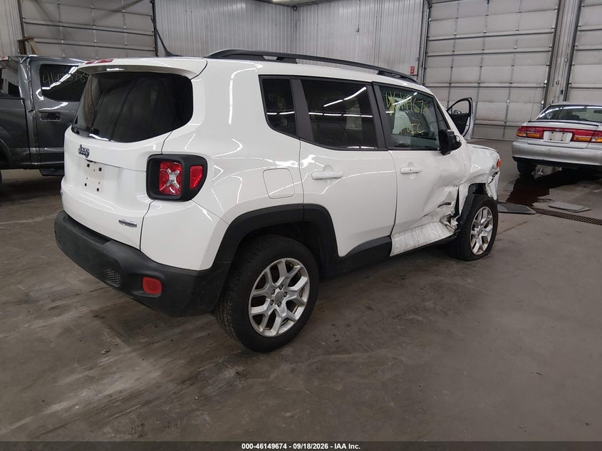 Vin: zaccjbbb9hpg32666, lot: 46649431, jeep renegade latitude 4x4 20174