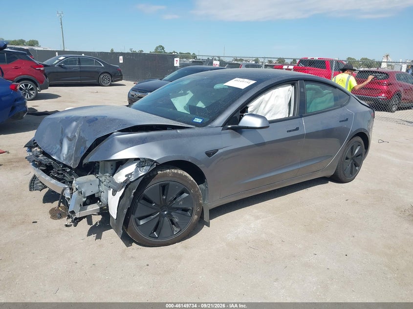 Vin: 5yj3e1ea3sf995237, lot: 46649491, tesla model 3 long range rear-wheel drive/standard rear-wheel drive 20252