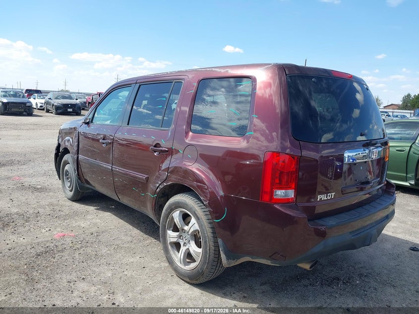 Vin: 5fnyf3h43db032748, lot: 46649577, honda pilot ex 20133