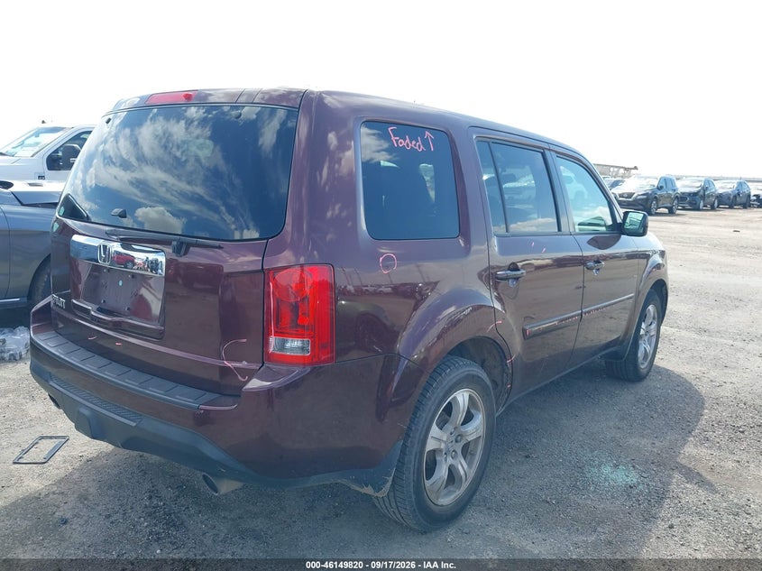 Vin: 5fnyf3h43db032748, lot: 46649577, honda pilot ex 20134