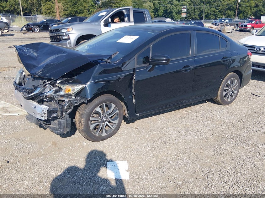 Vin: 19xfb2f81fe017015, lot: 46649605, honda civic ex 20152