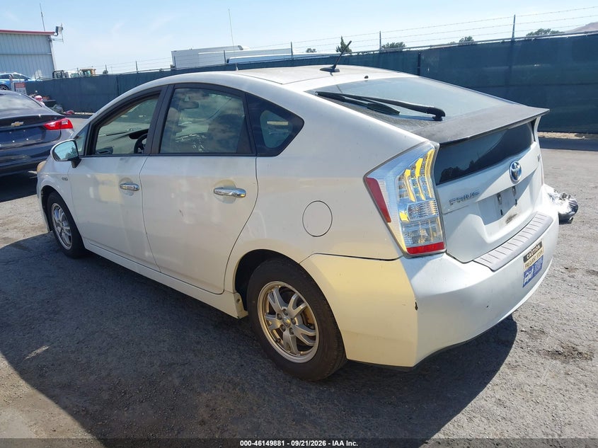 Vin: jtdkn3du6a0158319, lot: 46649638, toyota prius ii 20103